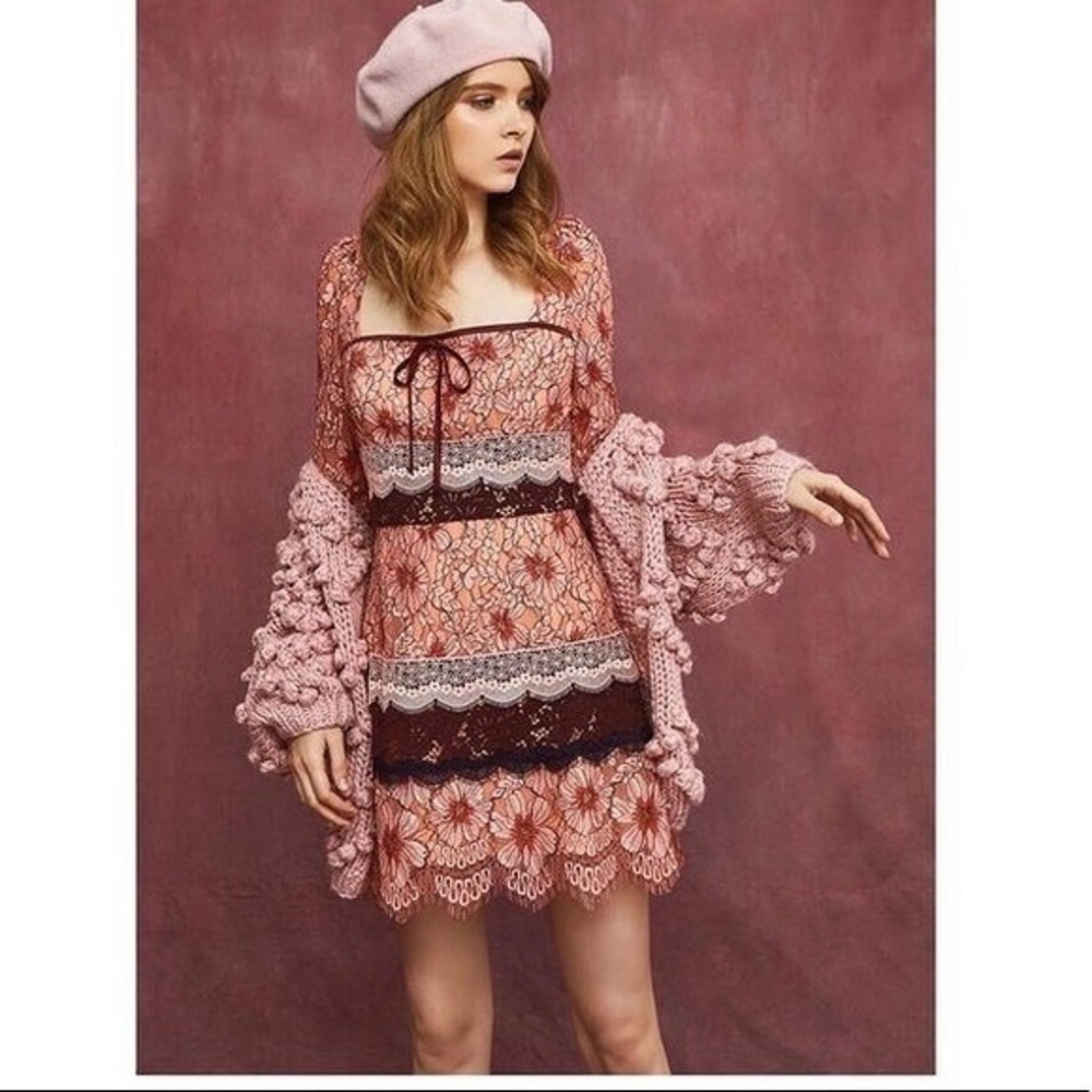 NWOT Anthropologie Sadie foxiedox floral lace dress